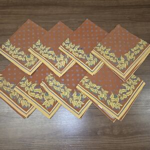 Set of 8 cotton Vintage French Provence Williams Sonoma napkins 19 in square